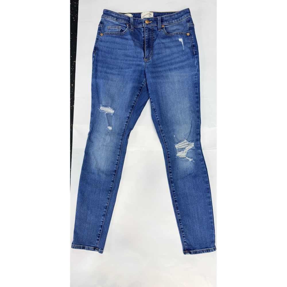 Universal Thread Womens High Rise Skinny Jeans Blue Distressed Size 4/27R